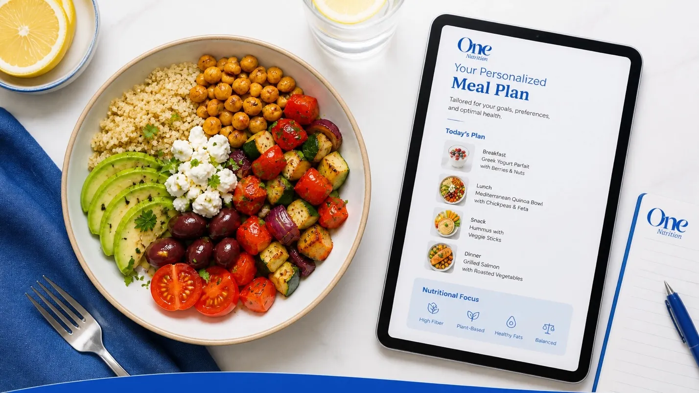 Personalized meal plan from a registered dietitian at ONE Nutrition